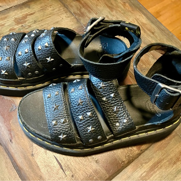 Dr. Martens Clarissa II Quad Leather Studded Gladiator Platform Sandals, Sz 6 - Picture 2 of 6